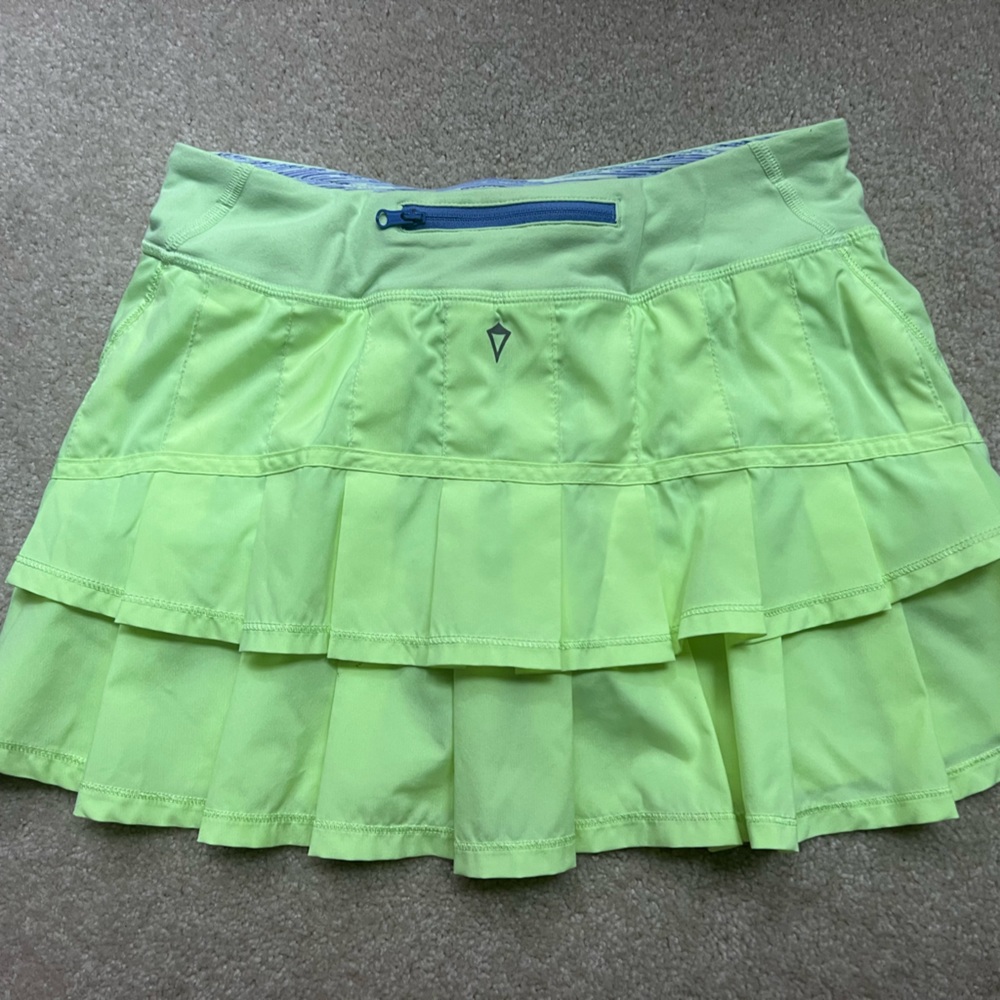 Ivivva size 14 neon yellow skort